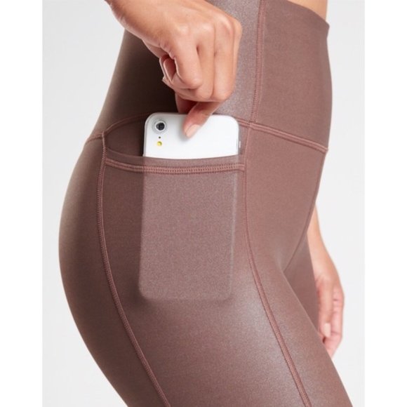 NWT Athleta inclination moto shimmer tights / XL - Picture 3 of 5